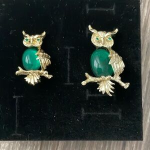 Owl Pin Crystal Rhinestone Bird Brooch